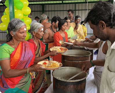 Serving devotees